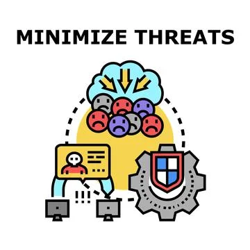 Minimizing online threats and data security risks Stock Illustration