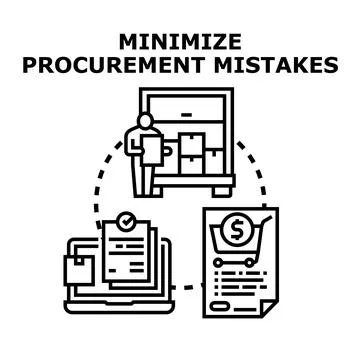 Minimizing procurement mistakes and optimizing supply chain process Illustration