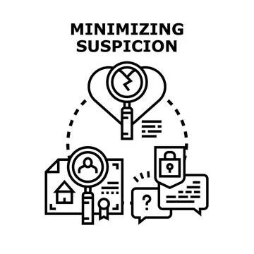 Minimizing suspicion concept vector illustration Stock Illustration