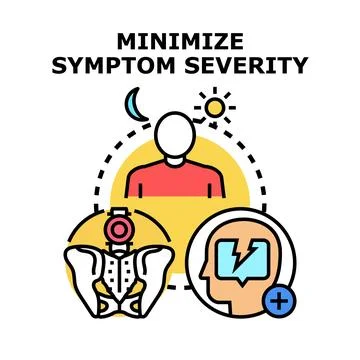 Minimizing symptom severity concept of health care Stock Illustration