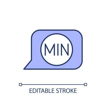 Minimum arithmetic operator blue purple RGB color icon Stock Illustration