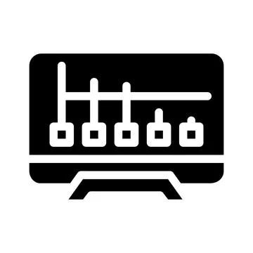 Minimum pass rating glyph icon vector illustration Illustrazione stock