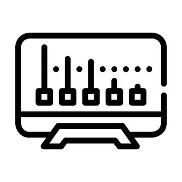Minimum pass rating line icon vector illustration Illustrazione stock