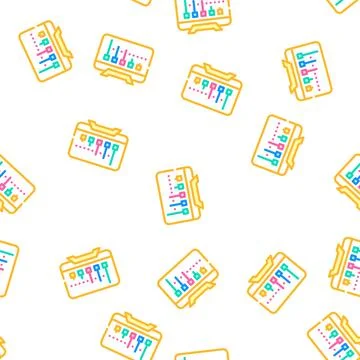 Minimum pass rating vector seamless pattern Stock Illustration