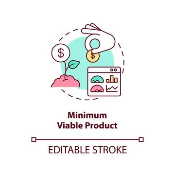 Minimum viable product concept icon 스톡 일러스트