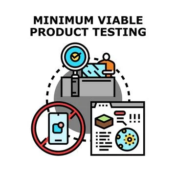 Minimum viable product testing new business concept 스톡 일러스트