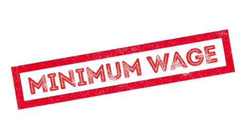 Minimum Wage rubber stamp Stock-Illustration