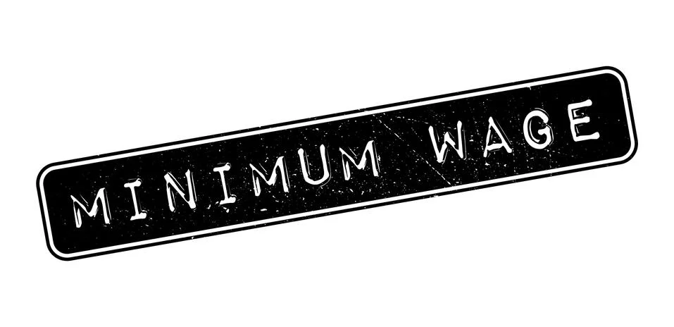 Minimum Wage rubber stamp Stock-Illustration