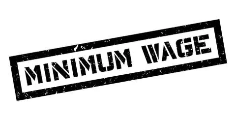 Minimum Wage rubber stamp Stock-Illustration