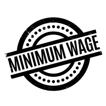 Minimum Wage rubber stamp Stock-Illustration