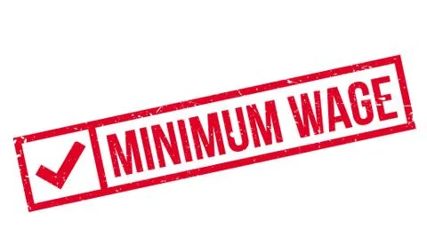 Minimum Wage rubber stamp Stock-Illustration