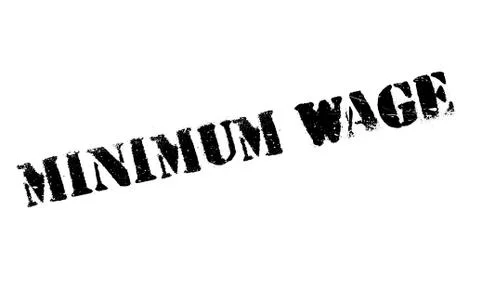 Minimum Wage rubber stamp Stock-Illustration