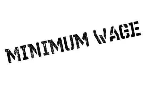 Minimum Wage rubber stamp Stock-Illustration