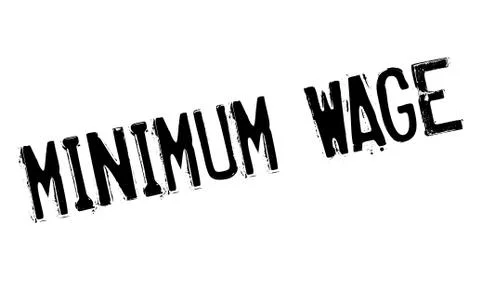 Minimum Wage rubber stamp Stock-Illustration