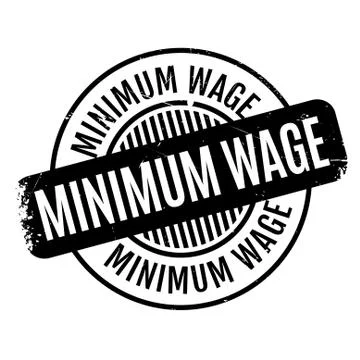 Minimum Wage rubber stamp Stock-Illustration