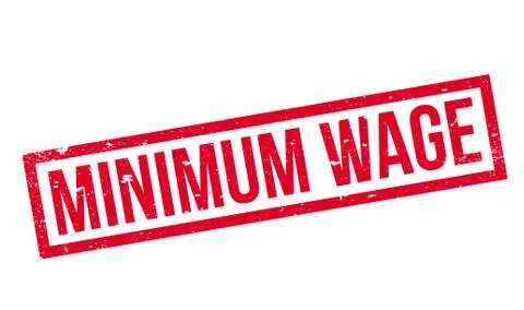 Minimum Wage rubber stamp Stock-Illustration