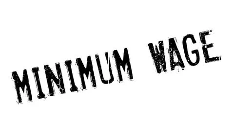 Minimum Wage rubber stamp Stock-Illustration