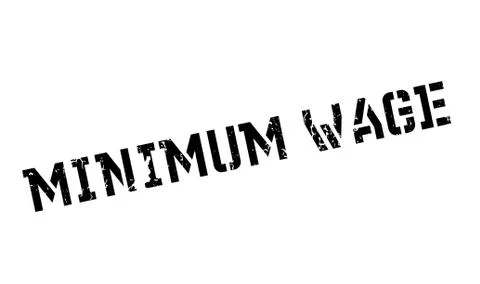 Minimum Wage rubber stamp Stock-Illustration