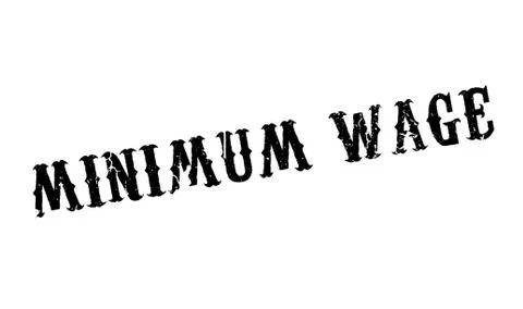 Minimum Wage rubber stamp Stock-Illustration