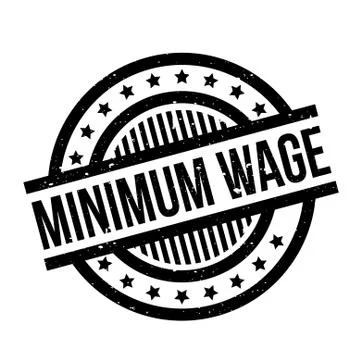 Minimum Wage rubber stamp Stock-Illustration