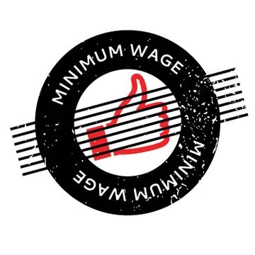 Minimum Wage rubber stamp Stock-Illustration