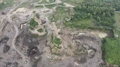 Mining Activity from the Air Stock Footage 147193041