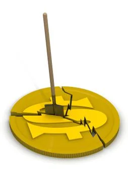 Mining of American currency Illustrazione stock