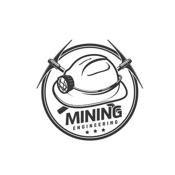 Mining and engineering icon of mine industry Illustrazione stock