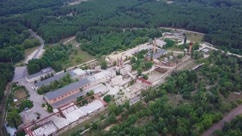 Mining and processing plant, aerial shooting Stock Footage 95458413