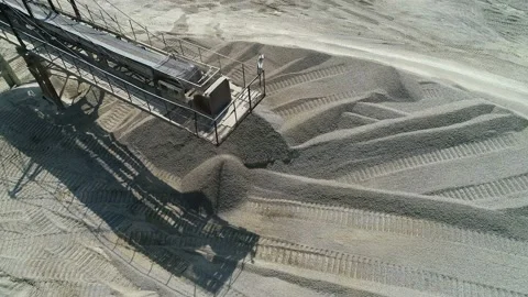 Mining And Processing Plant .The Crusher Works With Crushed Stone At The Mining Stock Footage 136637113