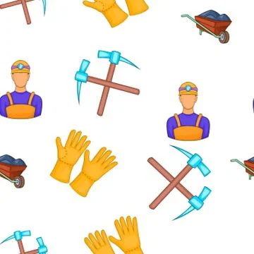 Mining and quarrying industry pattern Stock Illustration
