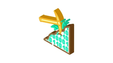Mining big data isometric icon animation Stock Footage 327281003