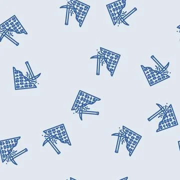 Mining big data line vector seamless pattern Stock Illustration