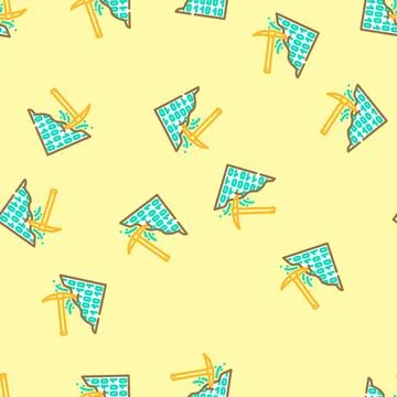 Mining big data vector seamless pattern Stock Illustration