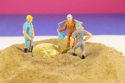 Mining Bitcoin Concept Stock Photos