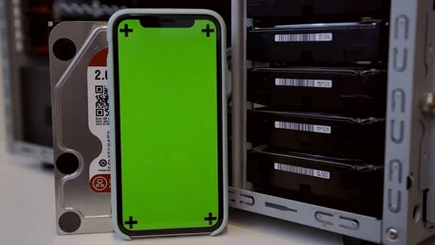 Mining bitcoins using cluster hard disk array on server or datacenter Stock Footage 155597828