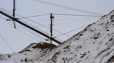 Mining boom. Dragline excavator loads ore. Video stock 63545334