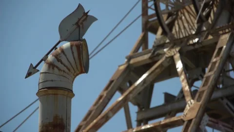 Mining Broken Hill Wind Vane Stock Footage 326019924