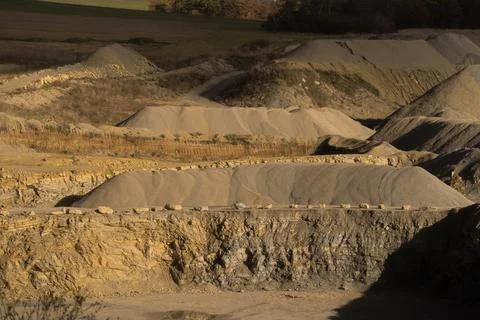 Mining in Bucha at autumn in thuringia 2021, Copy space Stock Photos