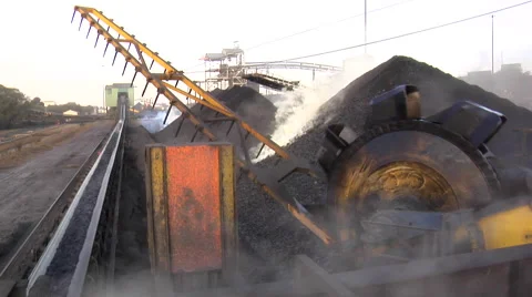 Mining - Bucket Conveyor Stock Footage 47322858