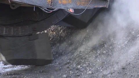 Mining - Bucket Conveyor Stock Footage 47327390