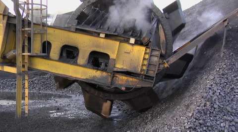 Mining - Bucket Conveyor Stock Footage 47329442