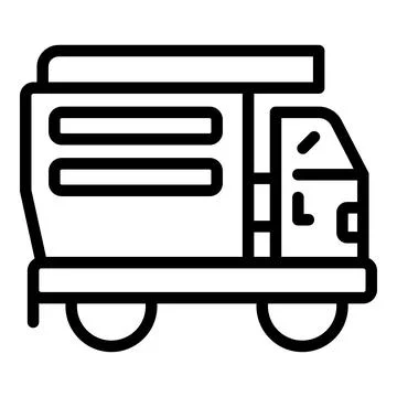 Mining car tipper icon outline vector. Cargo mining digger Stock Illustration