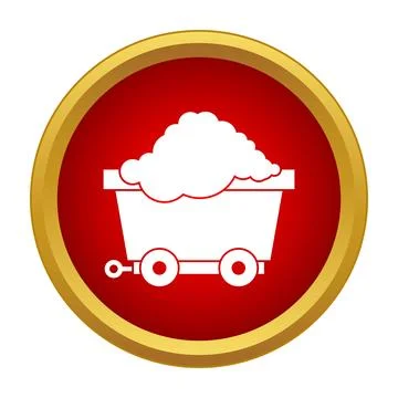 Mining cart carrying resources for extraction industry Stock Illustration