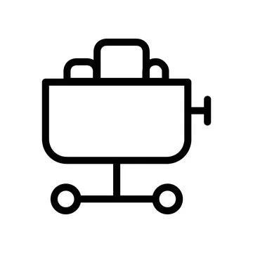 Mining Cart icon design in filled and outlined style Stock Illustration