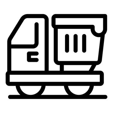 Mining cart icon showing extracting minerals from ground Stock Illustration