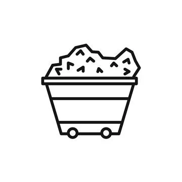 Mining Cart icon vector set collection for web Stock Illustration