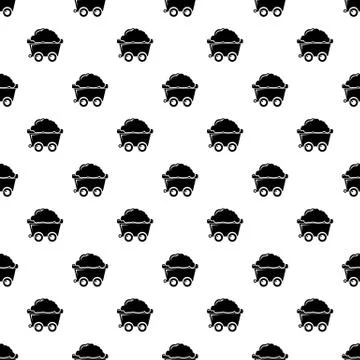 Mining cart pattern vector seamless Illustrazione stock