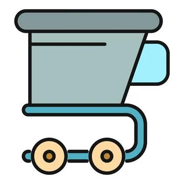 Mining cart for transporting ore and materials 库存插图
