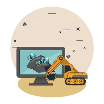 Mining cave cartoons Illustrazione stock